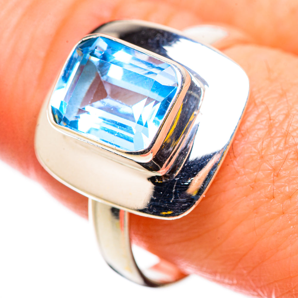 Blue Topaz Rings handcrafted by Ana Silver Co - RING131075