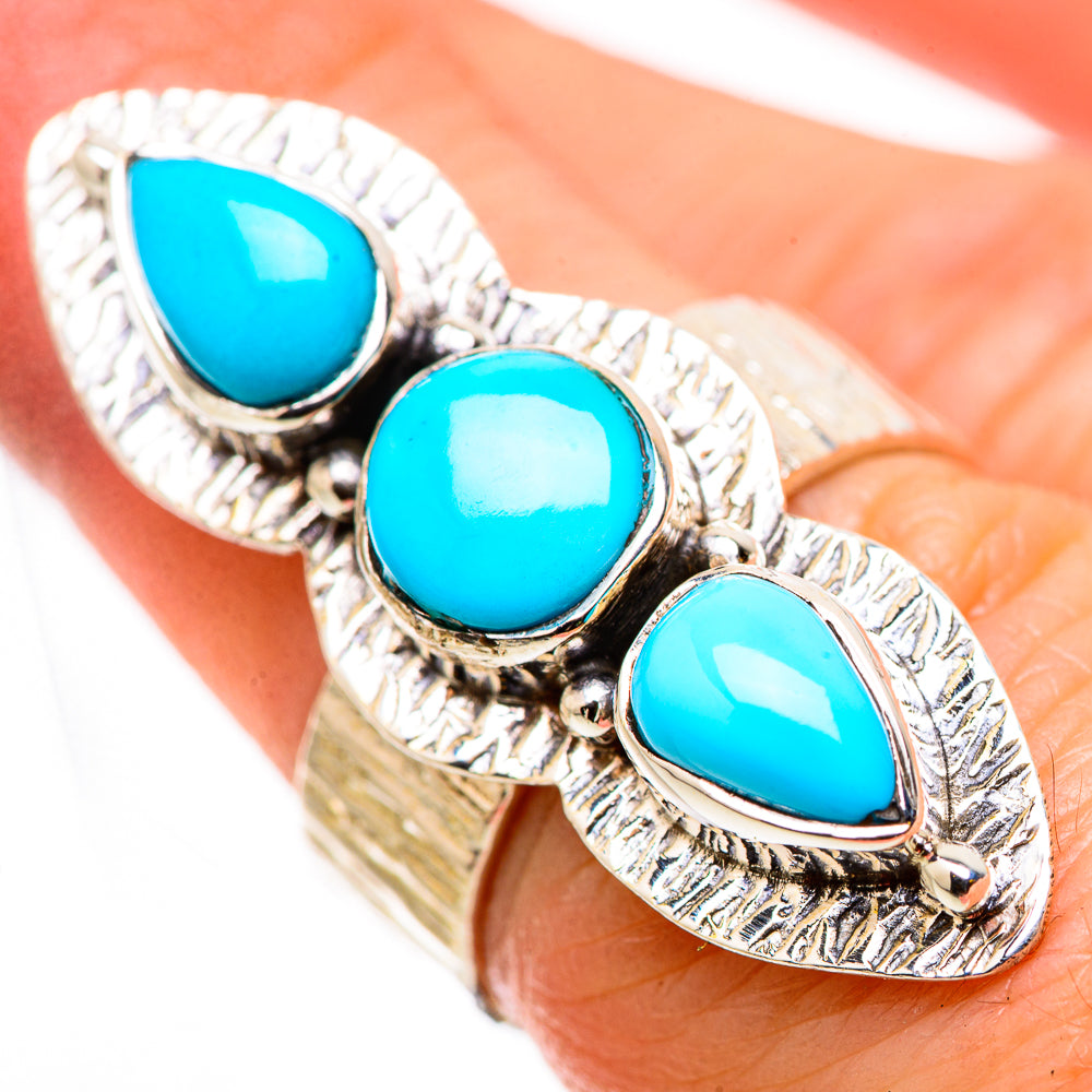 Sleeping Beauty Turquoise Rings handcrafted by Ana Silver Co - RING131076