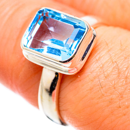 Blue Topaz Rings handcrafted by Ana Silver Co - RING131079