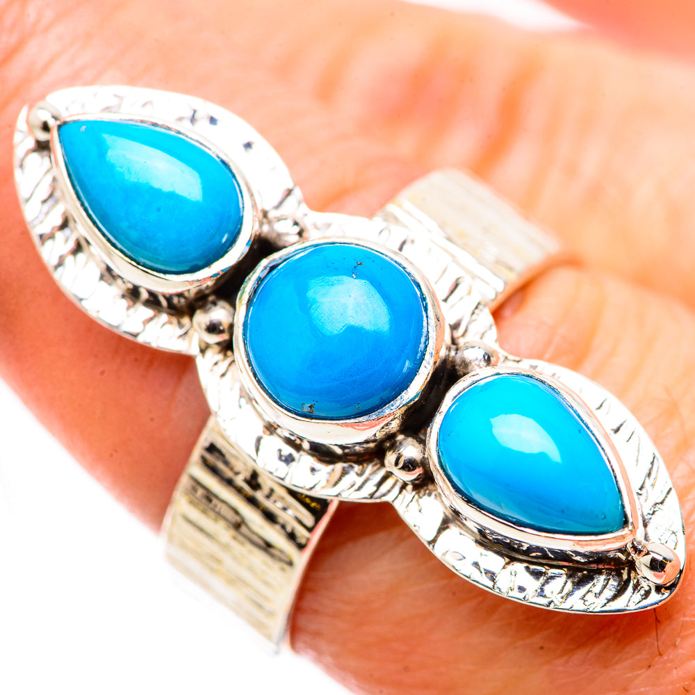 Sleeping Beauty Turquoise Rings handcrafted by Ana Silver Co - RING131084