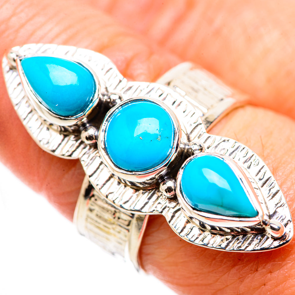 Sleeping Beauty Turquoise Rings handcrafted by Ana Silver Co - RING131085