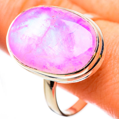 Pink Moonstone Rings handcrafted by Ana Silver Co - RING131100