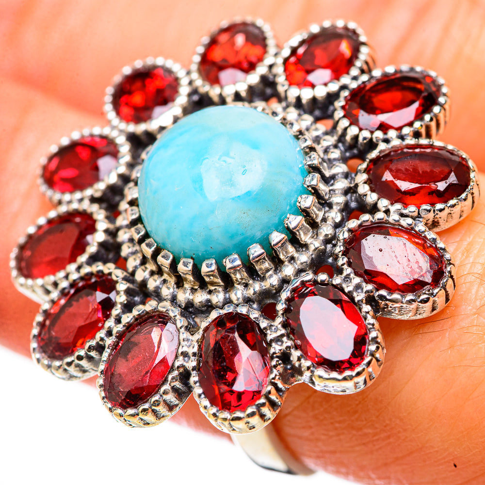 Larimar Rings handcrafted by Ana Silver Co - RING131108