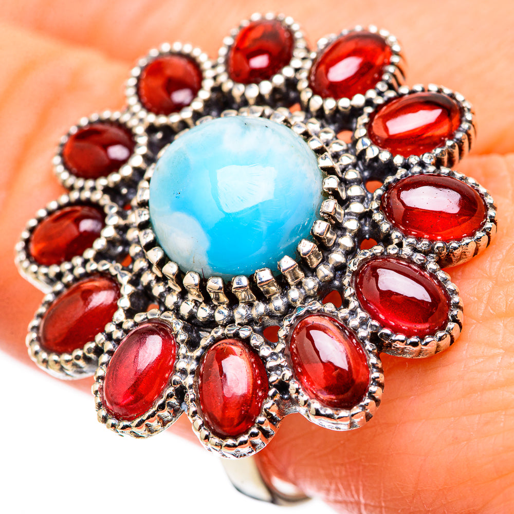 Larimar Rings handcrafted by Ana Silver Co - RING131118