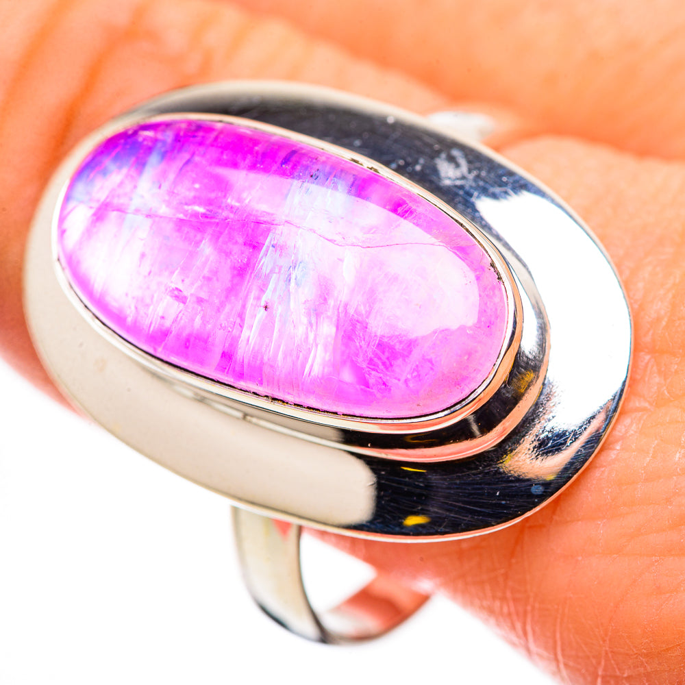 Pink Moonstone Rings handcrafted by Ana Silver Co - RING131135