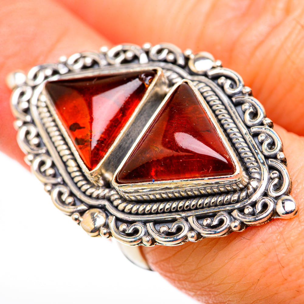 Baltic Amber Rings handcrafted by Ana Silver Co - RING131143
