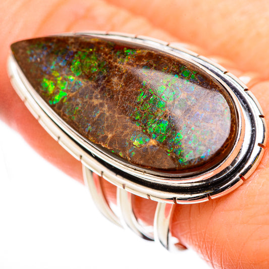 Ammolite Rings handcrafted by Ana Silver Co - RING131144