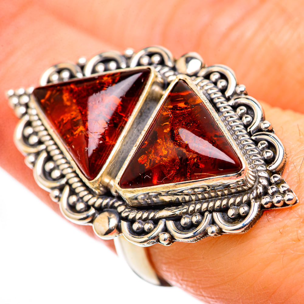 Baltic Amber Rings handcrafted by Ana Silver Co - RING131147