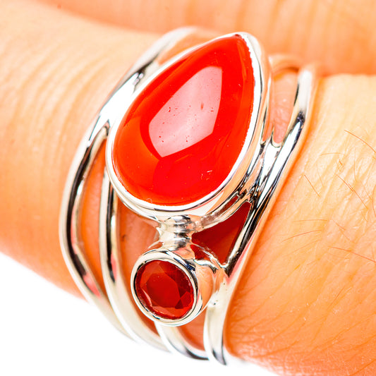 Carnelian Rings handcrafted by Ana Silver Co - RING131156
