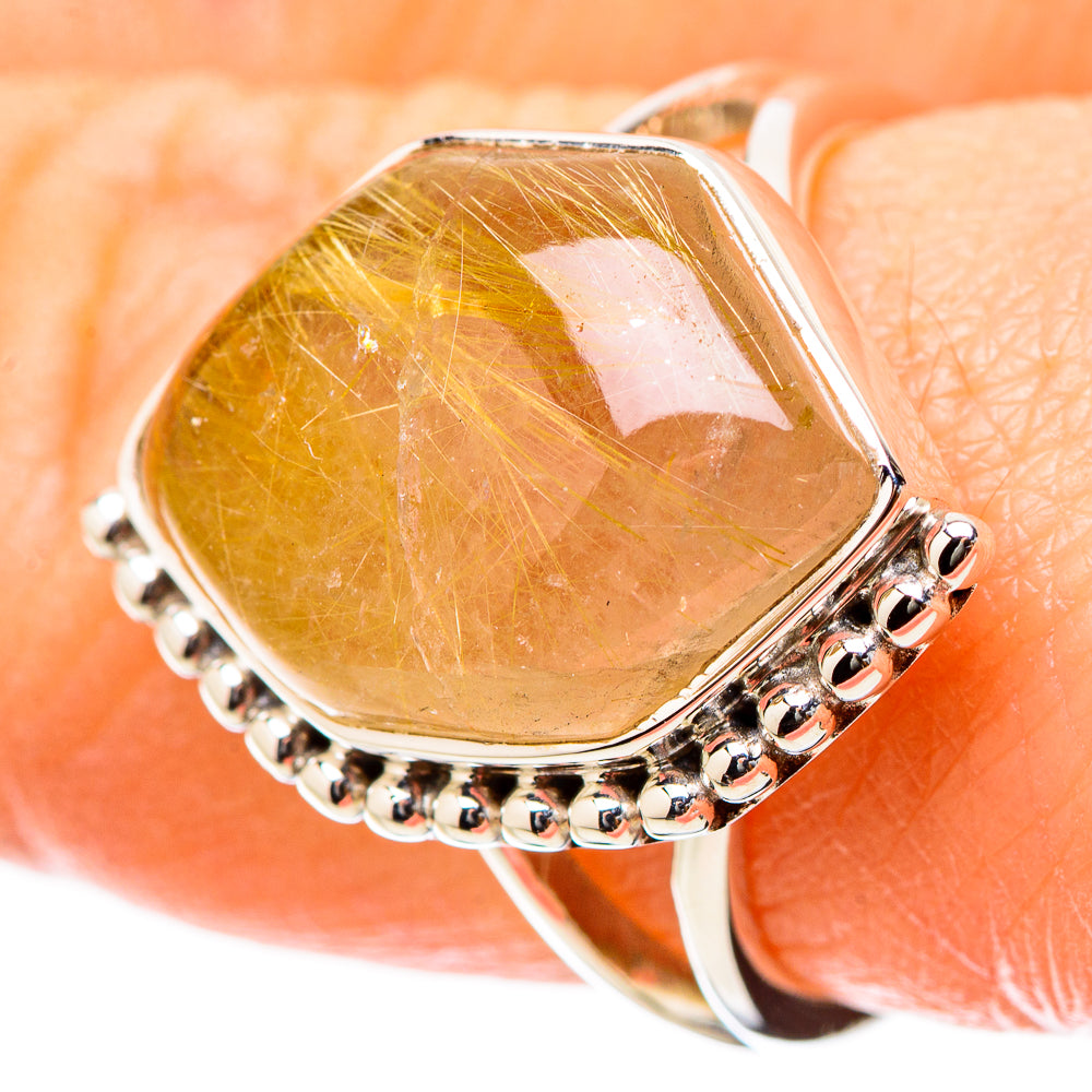 Rutilated Quartz Rings handcrafted by Ana Silver Co - RING131164