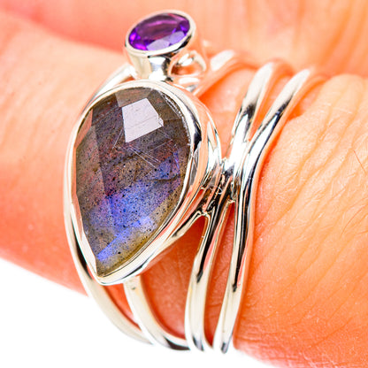 Labradorite Rings handcrafted by Ana Silver Co - RING131209