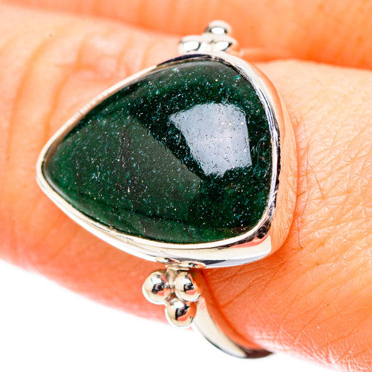 Green Aventurine Rings handcrafted by Ana Silver Co - RING131214
