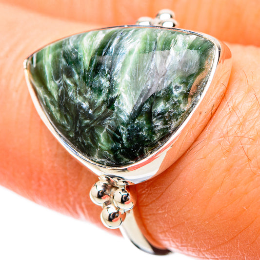 Seraphinite Rings handcrafted by Ana Silver Co - RING131222