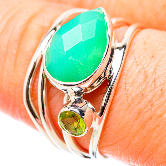 Chrysoprase Rings handcrafted by Ana Silver Co - RING131230