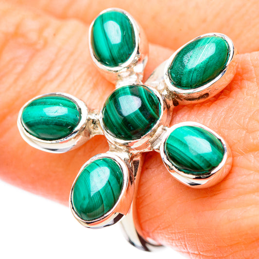 Malachite Rings handcrafted by Ana Silver Co - RING131231