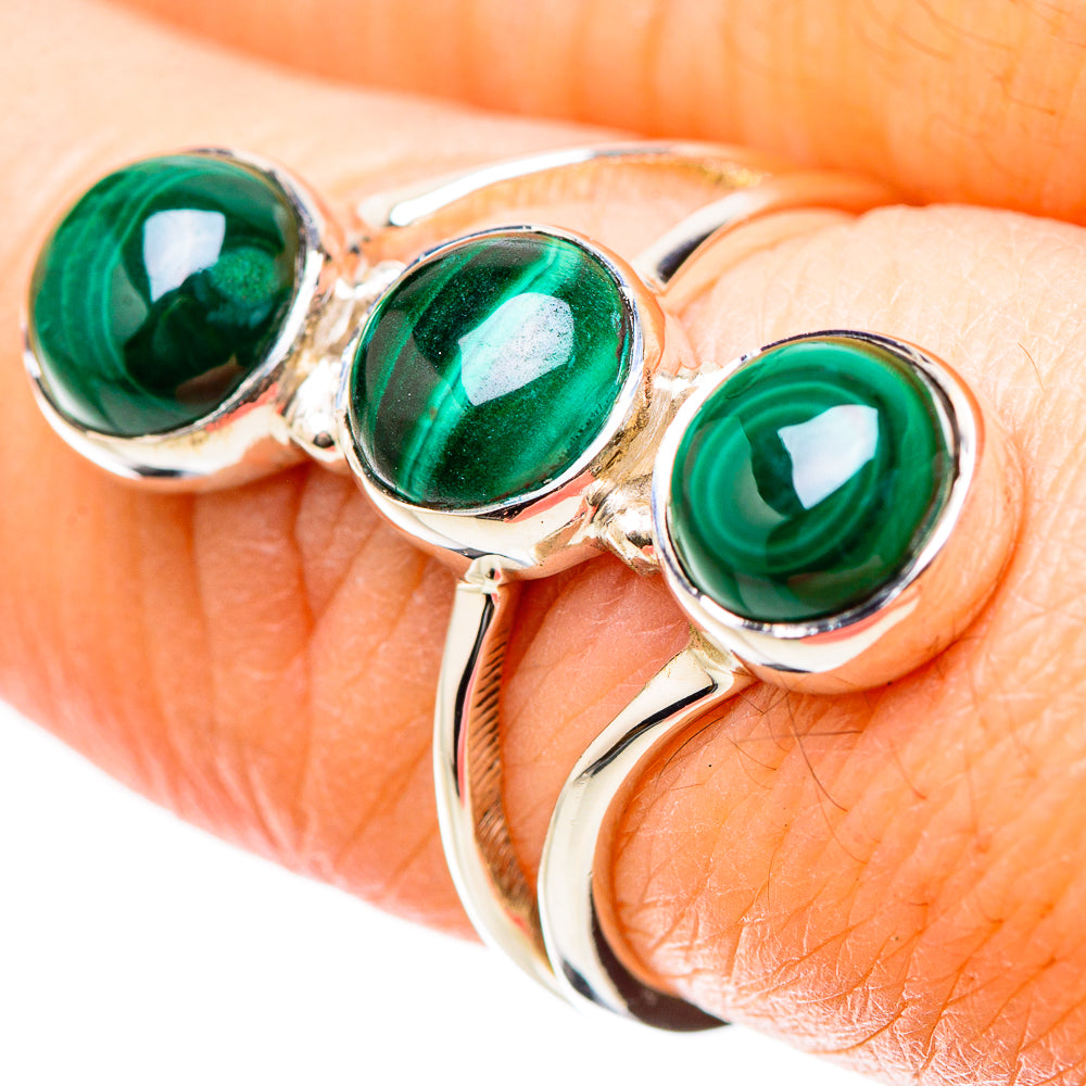 Malachite Rings handcrafted by Ana Silver Co - RING131240