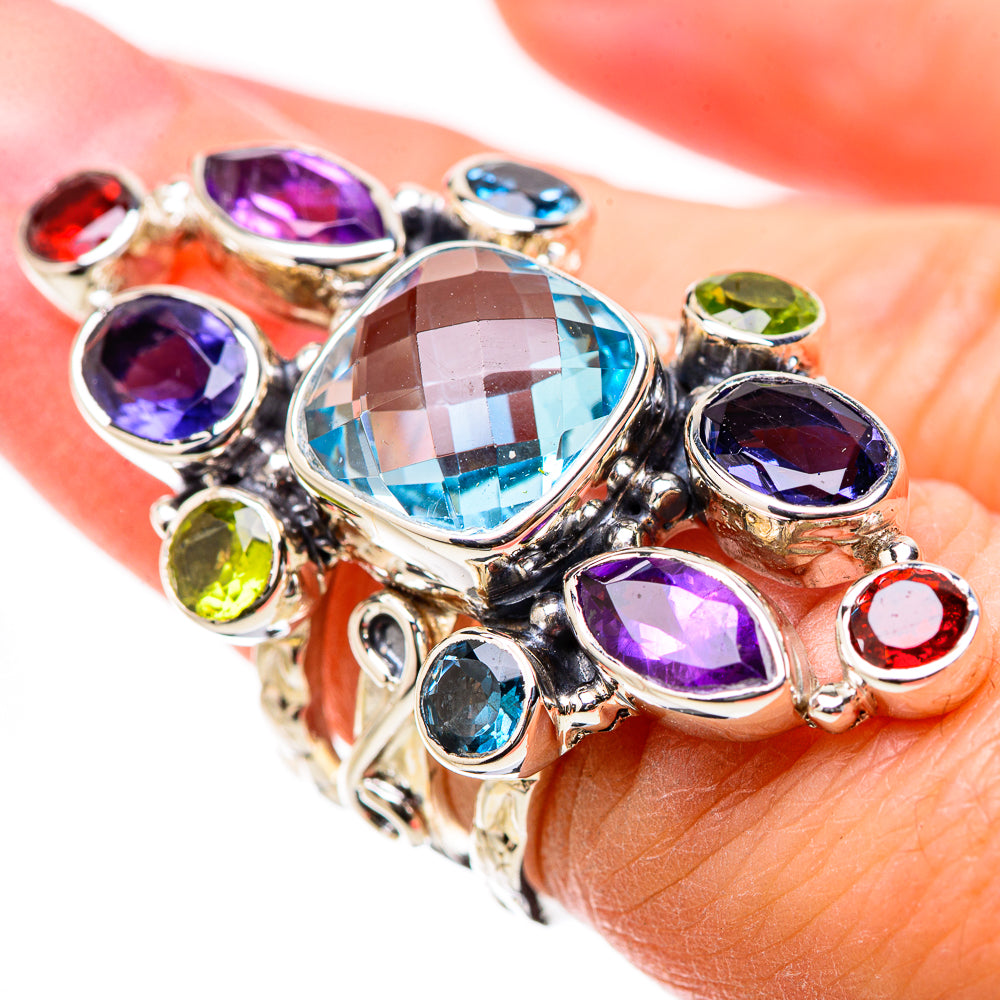 Blue Topaz Rings handcrafted by Ana Silver Co - RING131251