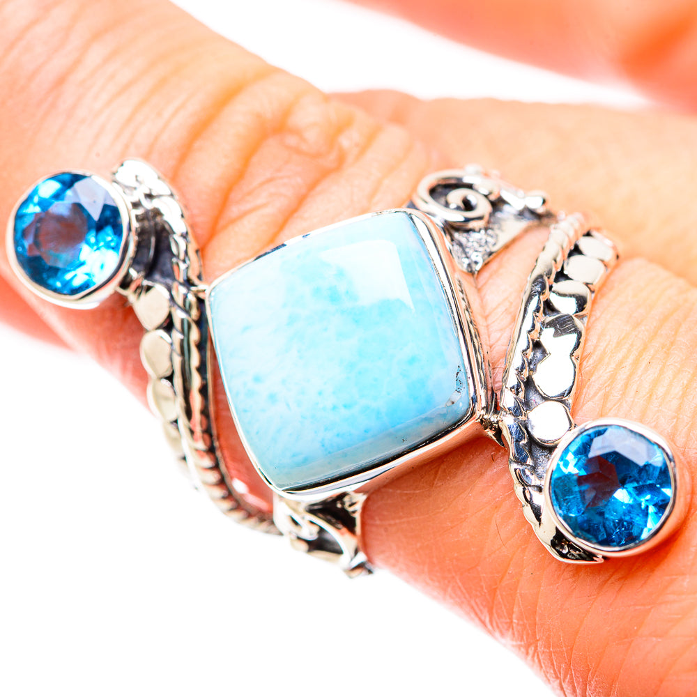 Larimar Rings handcrafted by Ana Silver Co - RING131253