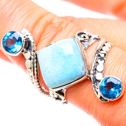 Larimar Rings handcrafted by Ana Silver Co - RING131253