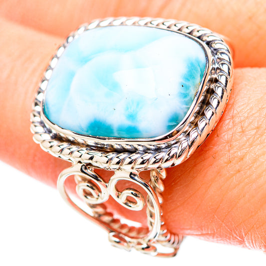 Larimar Rings handcrafted by Ana Silver Co - RING131255