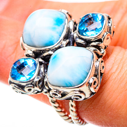 Larimar Rings handcrafted by Ana Silver Co - RING131256