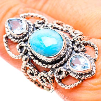 Larimar Rings handcrafted by Ana Silver Co - RING131258
