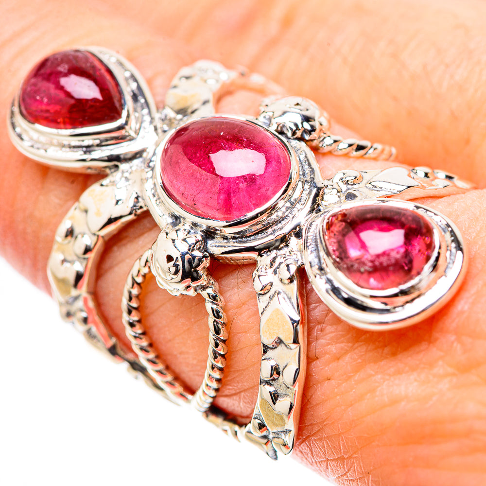 Pink Tourmaline Rings handcrafted by Ana Silver Co - RING131264