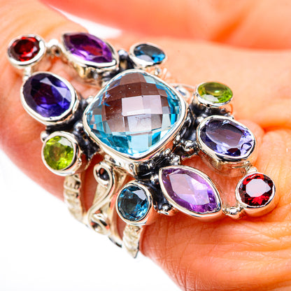 Blue Topaz Rings handcrafted by Ana Silver Co - RING131268