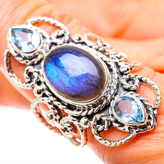Labradorite Rings handcrafted by Ana Silver Co - RING131271