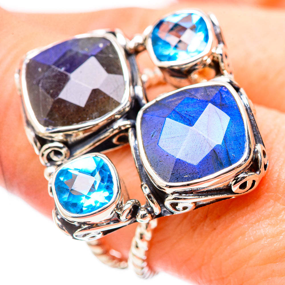 Labradorite Rings handcrafted by Ana Silver Co - RING131273