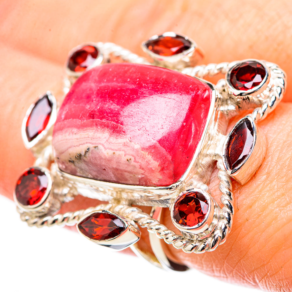 Rhodochrosite Rings handcrafted by Ana Silver Co - RING131279