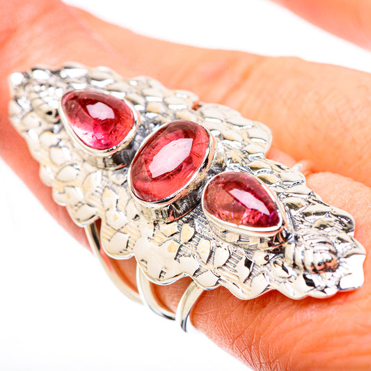 Pink Tourmaline Rings handcrafted by Ana Silver Co - RING131280