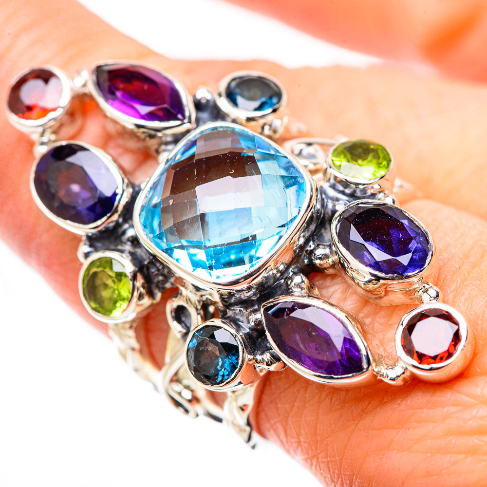 Blue Topaz Rings handcrafted by Ana Silver Co - RING131287