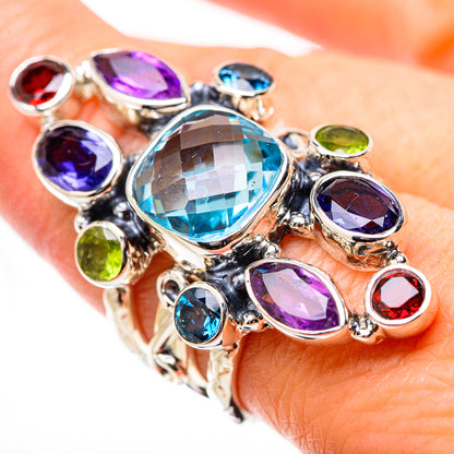 Blue Topaz Rings handcrafted by Ana Silver Co - RING131289