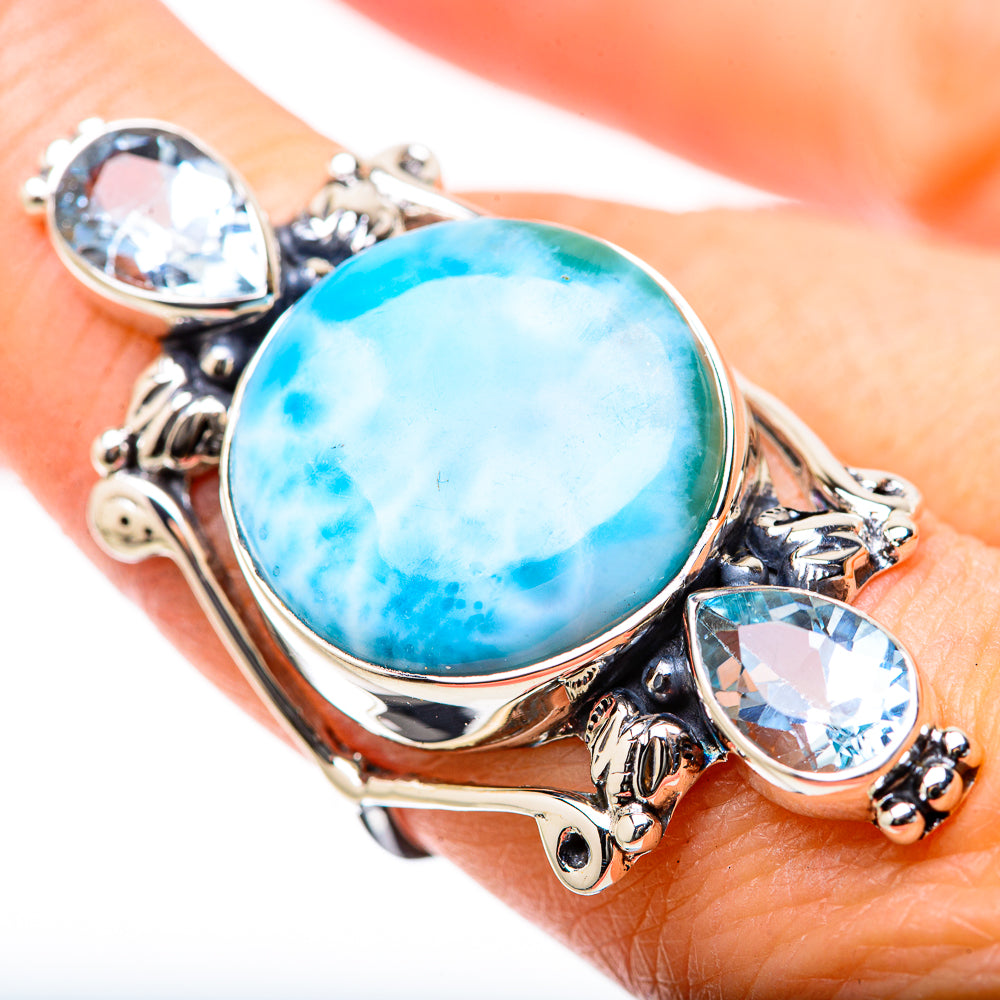 Larimar Rings handcrafted by Ana Silver Co - RING131290