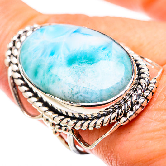 Larimar Rings handcrafted by Ana Silver Co - RING131293