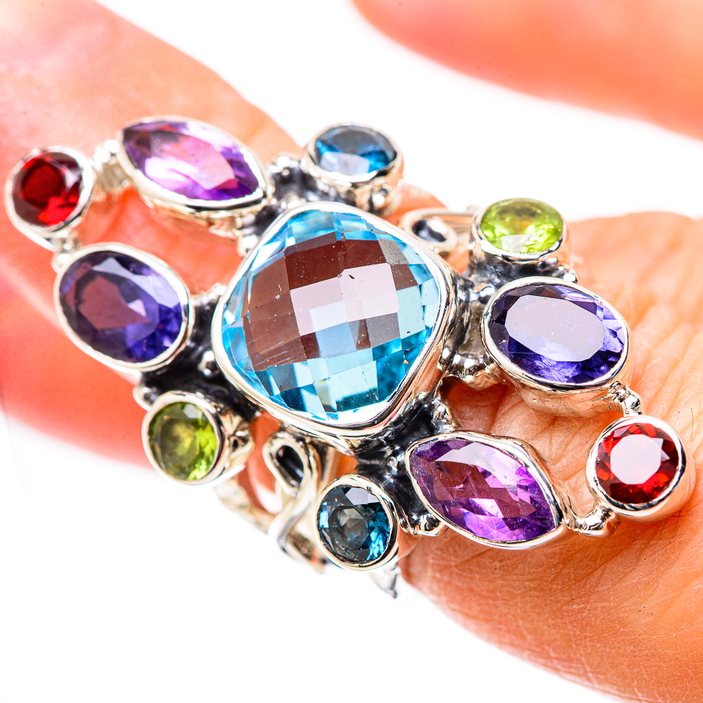 Blue Topaz Rings handcrafted by Ana Silver Co - RING131297