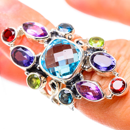 Blue Topaz Rings handcrafted by Ana Silver Co - RING131297