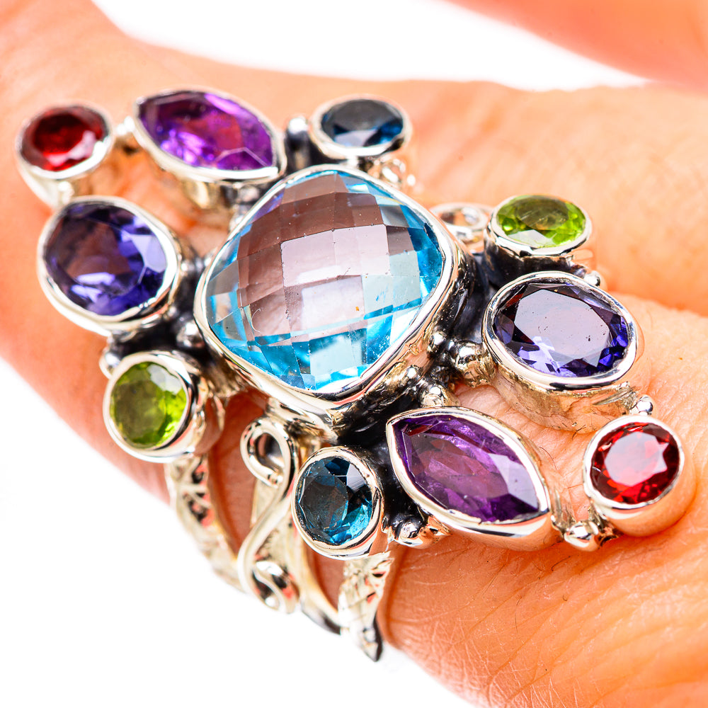 Blue Topaz Rings handcrafted by Ana Silver Co - RING131299