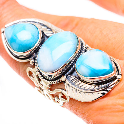 Larimar Rings handcrafted by Ana Silver Co - RING131303