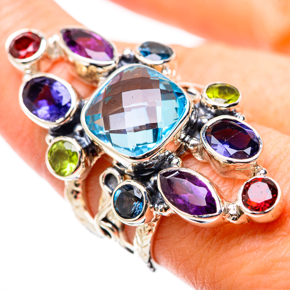 Blue Topaz Rings handcrafted by Ana Silver Co - RING131310