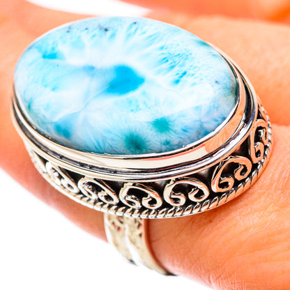 Larimar Rings handcrafted by Ana Silver Co - RING131314
