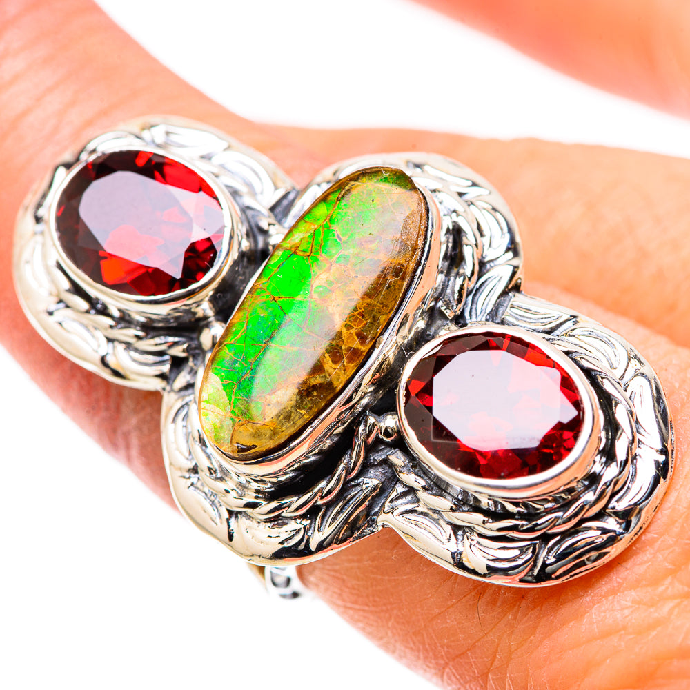Ammolite Rings handcrafted by Ana Silver Co - RING131320