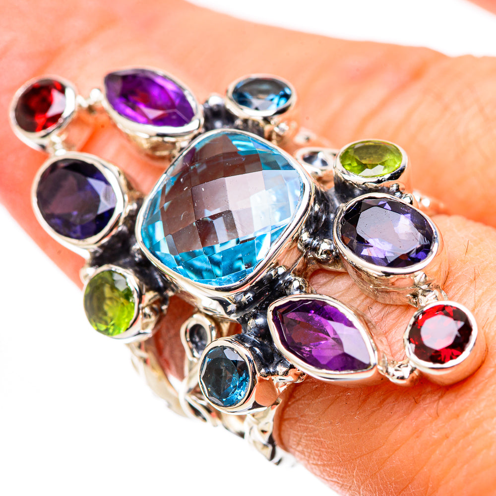 Blue Topaz Rings handcrafted by Ana Silver Co - RING131321