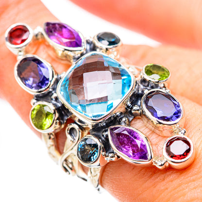 Blue Topaz Rings handcrafted by Ana Silver Co - RING131328