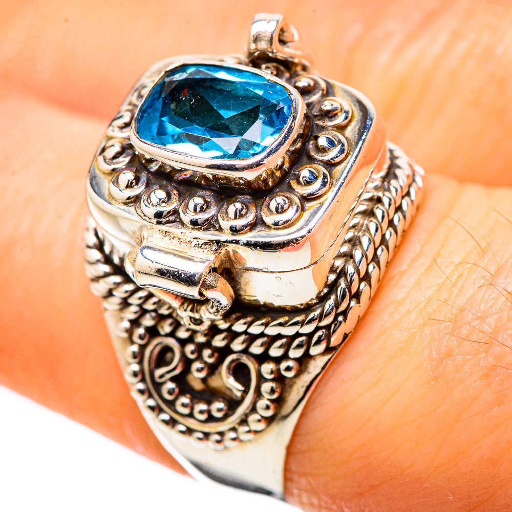 Swiss Blue Topaz Rings handcrafted by Ana Silver Co - RING131330