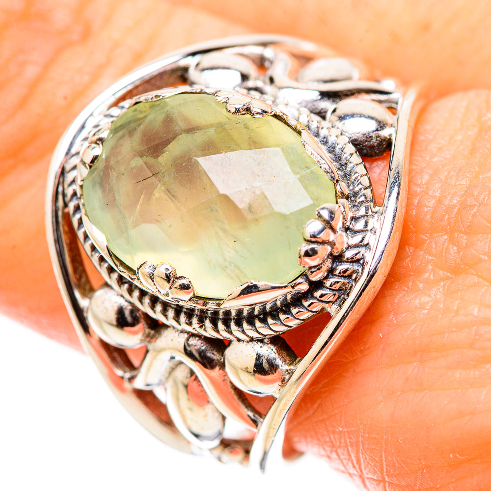 Prehnite Rings handcrafted by Ana Silver Co - RING131334