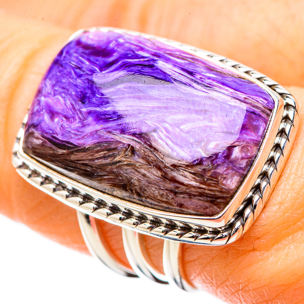 Charoite Rings handcrafted by Ana Silver Co - RING131336