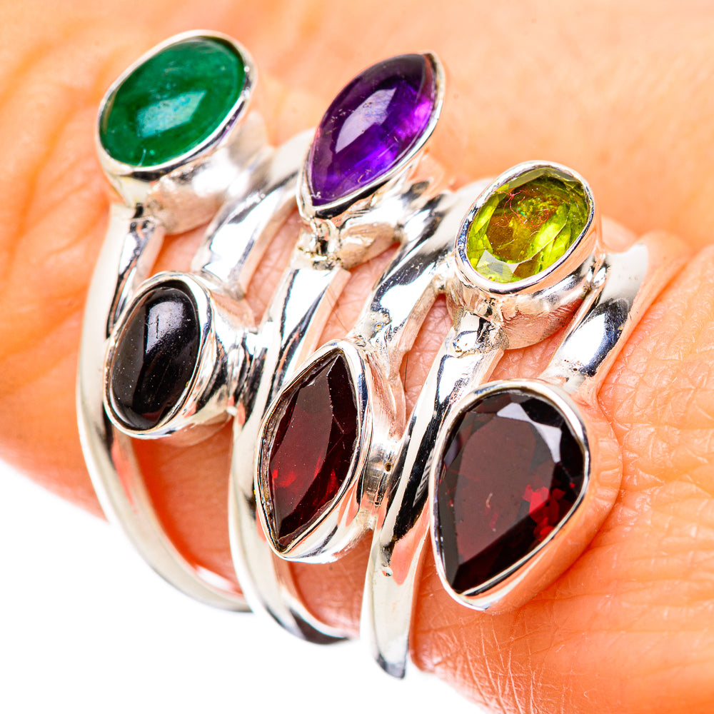 Garnet Rings handcrafted by Ana Silver Co - RING131340
