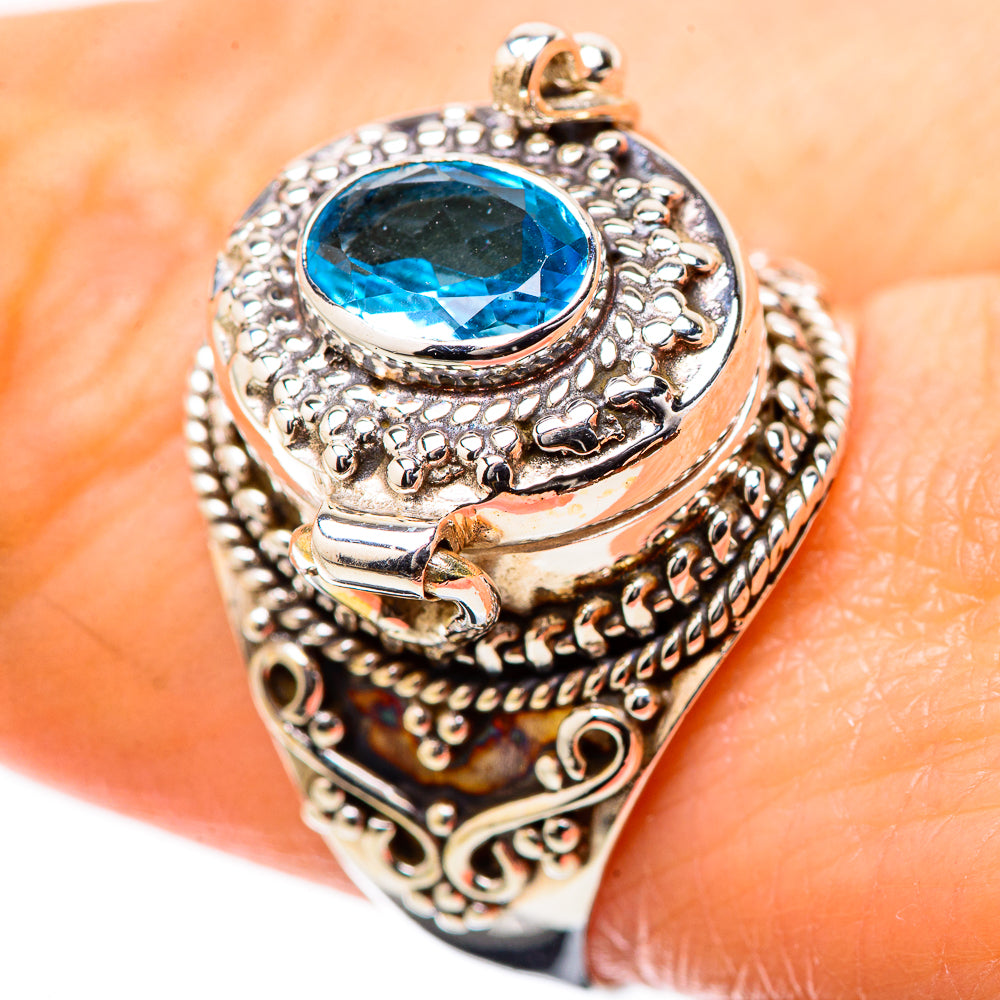 Swiss Blue Topaz Rings handcrafted by Ana Silver Co - RING131343